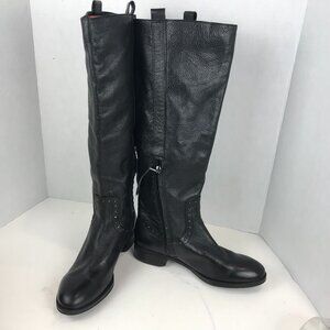 Sam Edelman black leather studded knee high boots US 8?